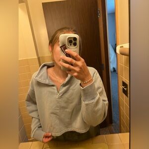 Kith cropped quarter zip collars sweatshirt